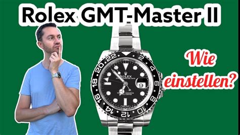 rolex gmt einstellen